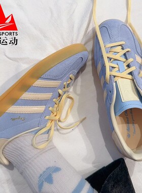 阿迪达斯三叶草女鞋2025春季GAZELLE复古果冻底德训鞋板鞋 JR8029