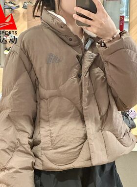 阿迪达斯女装外套2024冬季时尚短装防风保暖立领加厚羽绒服JG5945