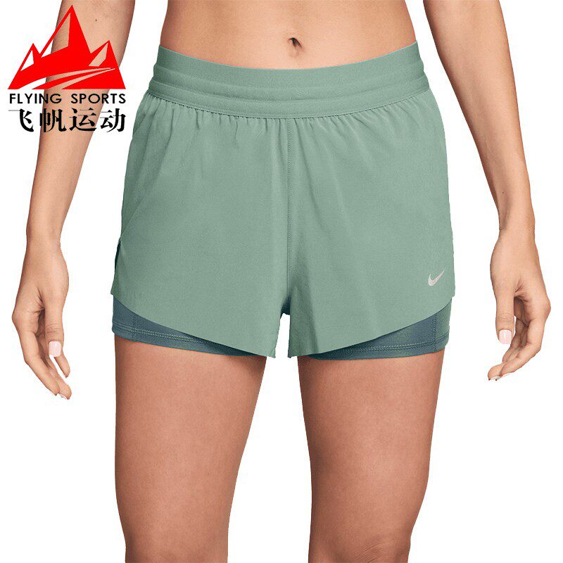 耐克女裤2026夏季梭织速干透气带底裤跑步训练运动短裤HJ5377-006