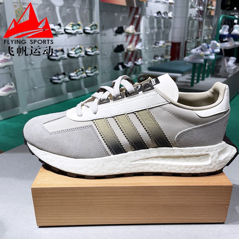 阿迪达斯三叶草男女2024冬新款厚底经典舒适回弹运动慢跑鞋JH7189