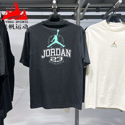 耐克Jordan男装2025秋季复古纯棉印花休闲运动短袖T恤 IM3354-010