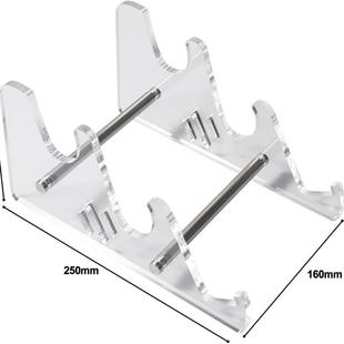 笛子展示架亚克力碗碟架支架收纳架机械键盘单层双层三层置物架