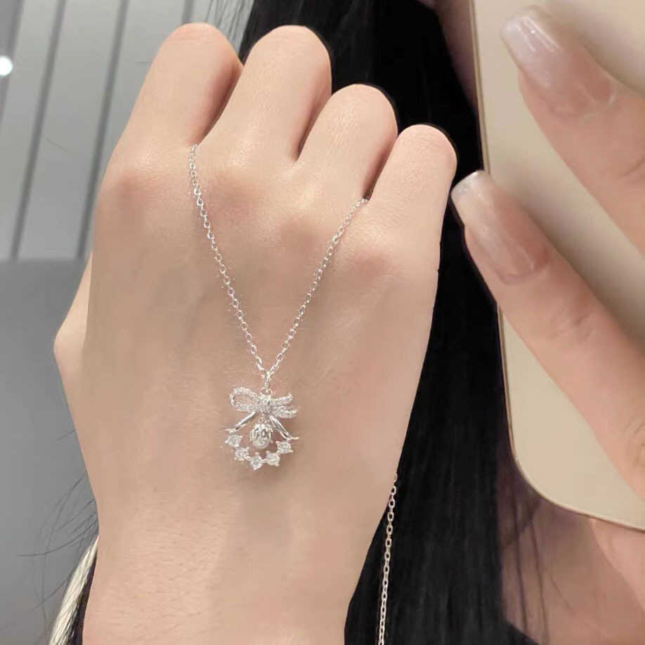铃兰花环项链女轻奢ins小众设计感贝珠锁骨链生日礼物送闺蜜