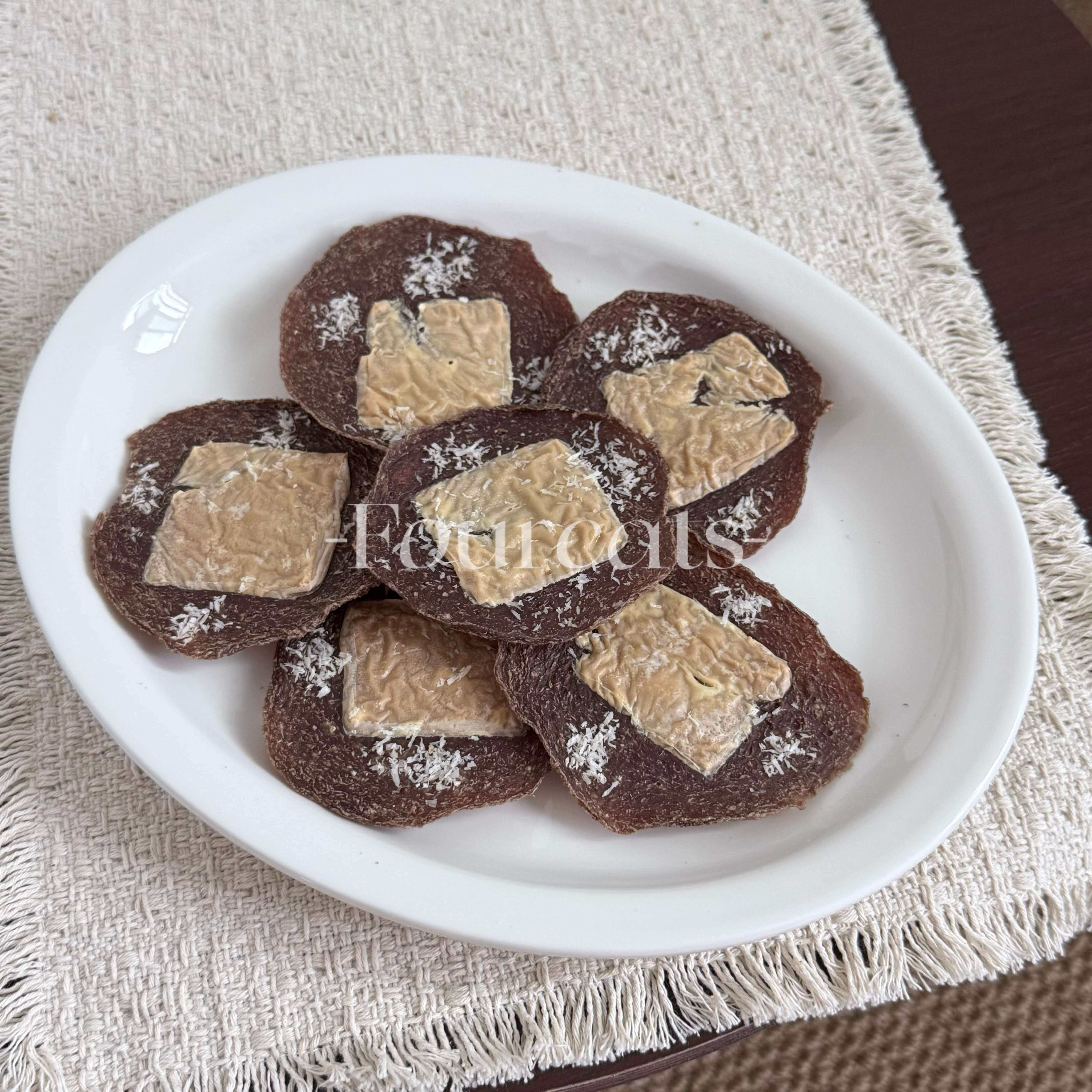 fourcats猫狗烘干零食芝士鸡肉饼零添加手工自制宠物日常训练零嘴