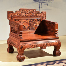 Махогани диван 红木沙发缅甸花梨宝座花梨木大果紫檀精雕仿古中式古典刺猬紫檀实