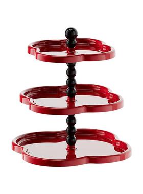 红色玄关置物架钥匙收纳