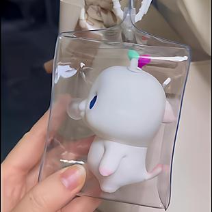 大湾鸡保护套全运会吉祥物娃包盲盒挂件透明牛奶盒钥匙扣包包挂饰