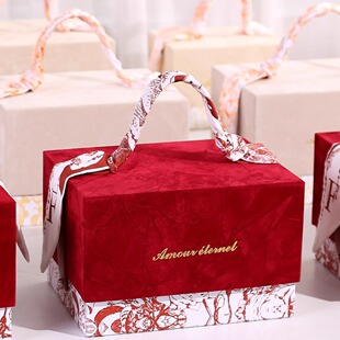 结婚伴手礼陌上花开礼物包装盒子喜糖盒高级感礼品盒长方形