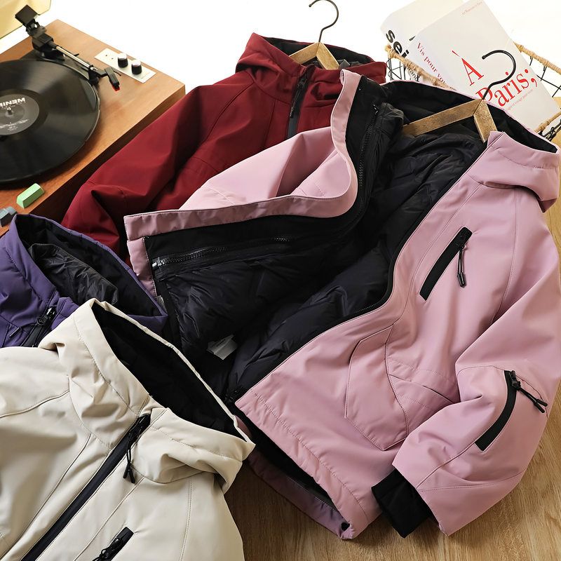 可拆卸三合一羽绒厚款男女童加厚