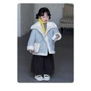 冬季 女童中大童女宝宝加绒加厚外套加绒上衣加工定制毛茸茸