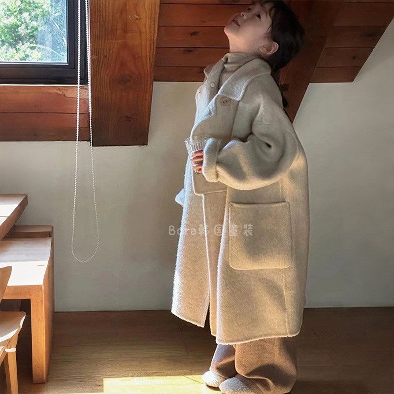 女童大衣毛呢儿童秋冬装2025新款