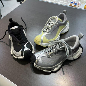 港风ulzzang厚底休闲老爹鞋2025夏季新款真皮拼接运动鞋跑步鞋女