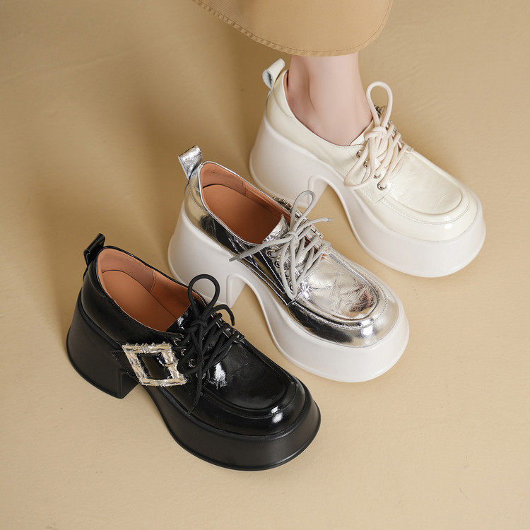 松糕底橡胶发泡牛皮/猪皮内里通勤头层牛皮深口单鞋,女鞋,深口单鞋,淘宝优惠券,粉丝福利购,淘宝优惠卷