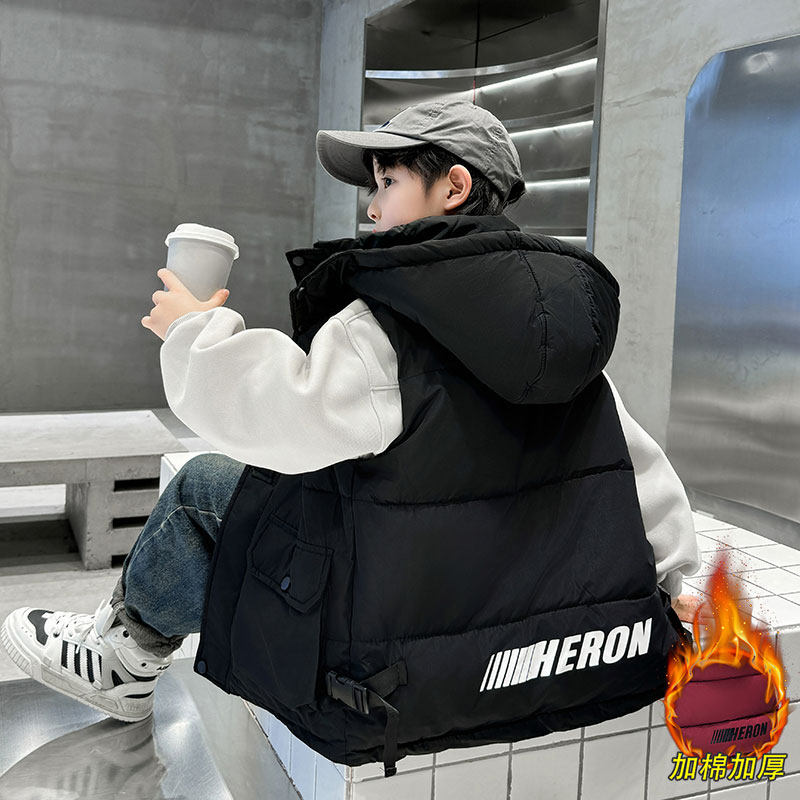 免烫处理立领常规款聚酯纤维拉链马甲