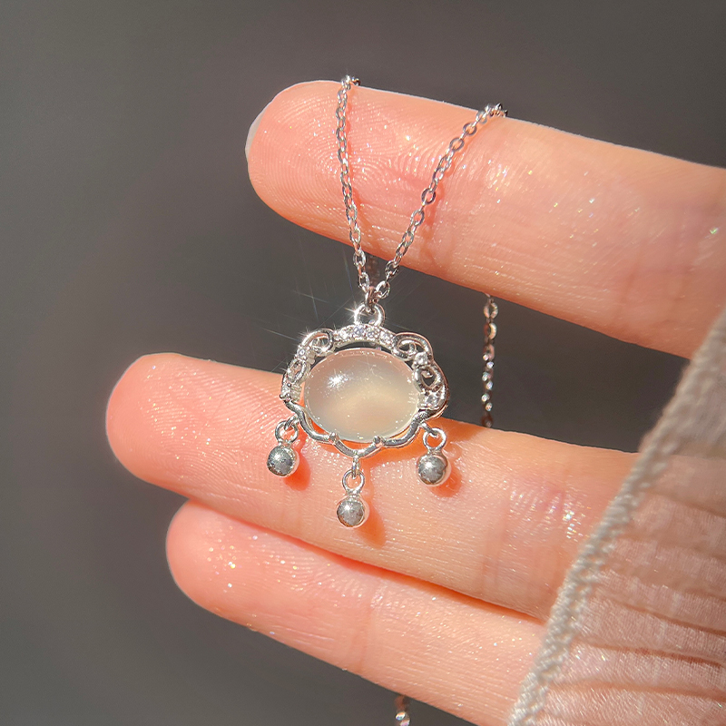 999纯银小众设计平安锁项链女