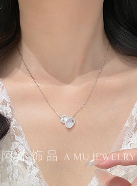纯银轻奢高级感星芒葫芦项链女
