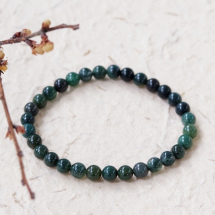 原创设计水草玛瑙珠子手链民族风文艺手串特色饰品女单圈小众礼物