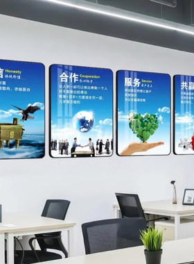 办公室会议室企业励志文化墙挂画
