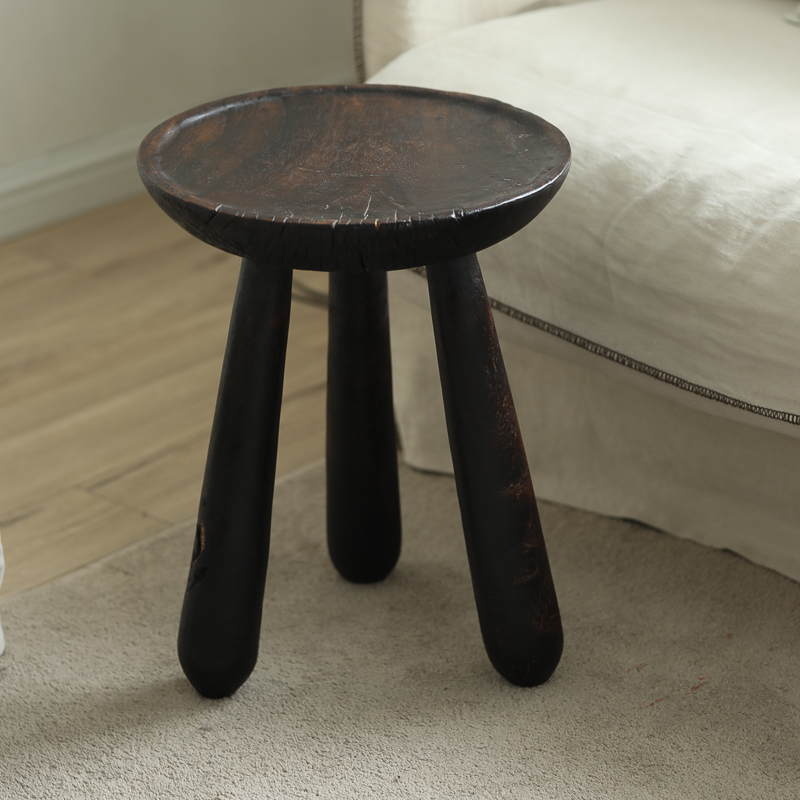 DIHOME复古茶几圆形凳子边几