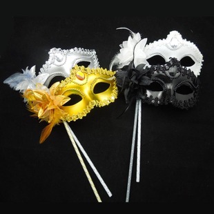 威尼斯公主手持面具半脸女万圣节化妆舞会面具cos派对表演道具
