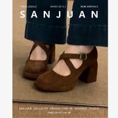 羊皮版 咖色 防水台增高单鞋 sanjuan三卷复古玛丽珍粗跟法式 高跟鞋