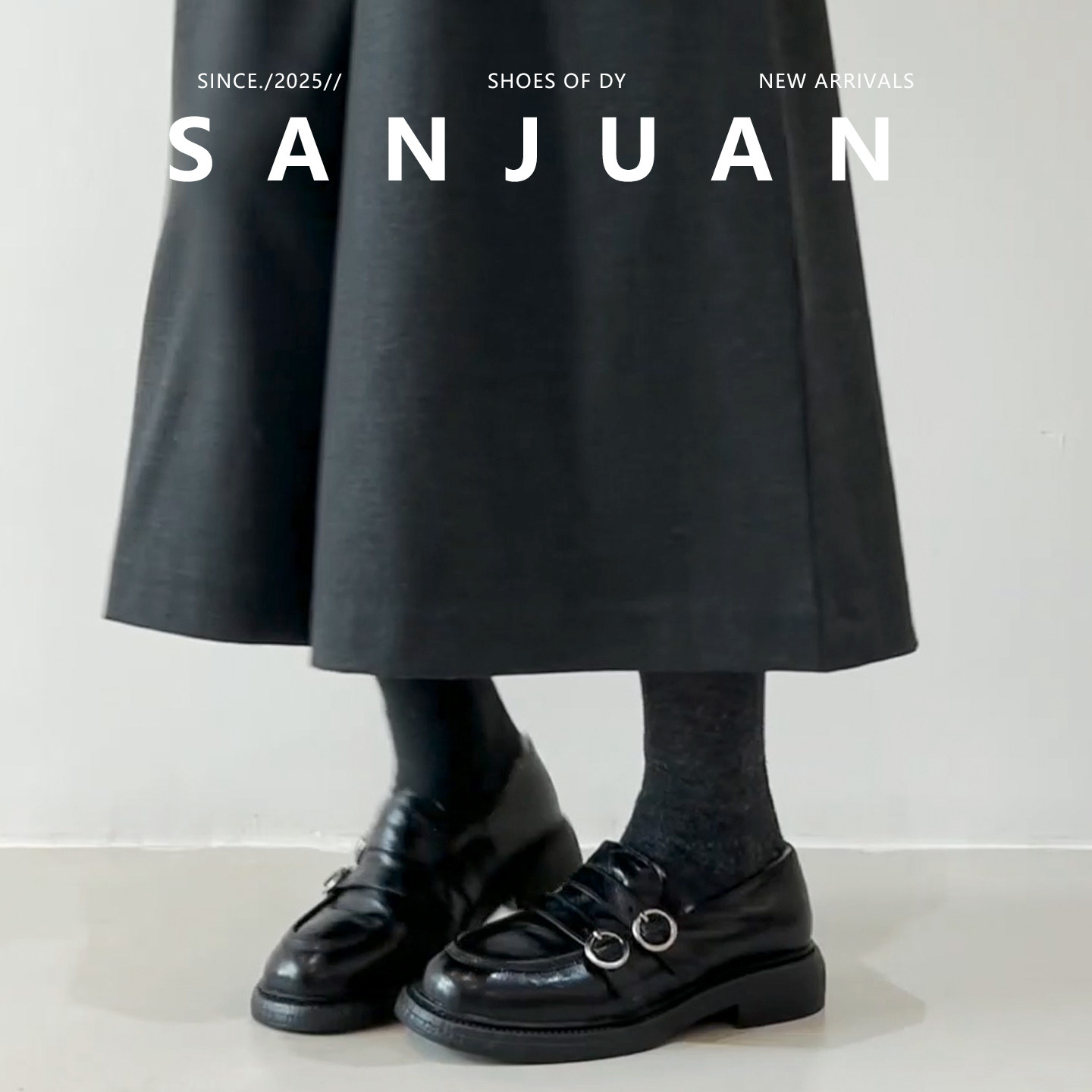 羊皮版sanjuan三卷厚底圆头小皮鞋百搭单鞋通勤黑色一脚蹬乐福鞋,女鞋,深口单鞋,淘宝优惠券,粉丝福利购,淘宝优惠卷