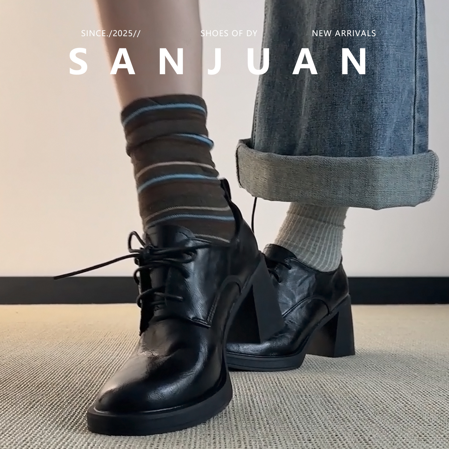 甜酷日常通勤学院风都可女小皮鞋