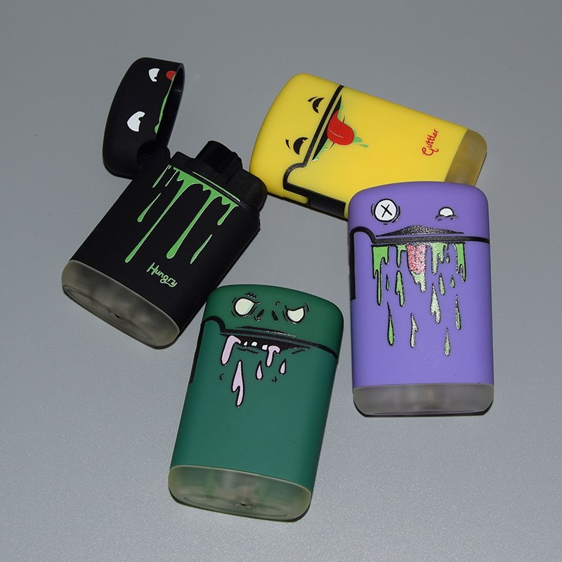 饥饿者zengaz英伽趣味个性防风充气打火机奇葩男女英咖奇特蓝火焰