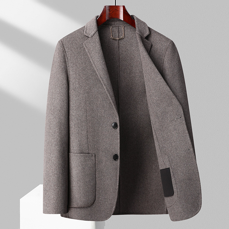 【天天yoko&罗蒙】Romon/罗蒙男士商务双面毛呢羊毛大衣LM-9103