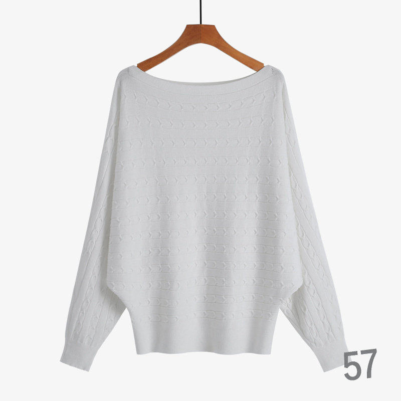 2025秋冬女士精品毛衣一字领麻花蝙蝠衫宽松加大码长袖套头衫,女装/女士精品,毛衣,淘宝优惠券,粉丝福利购,淘宝优惠卷