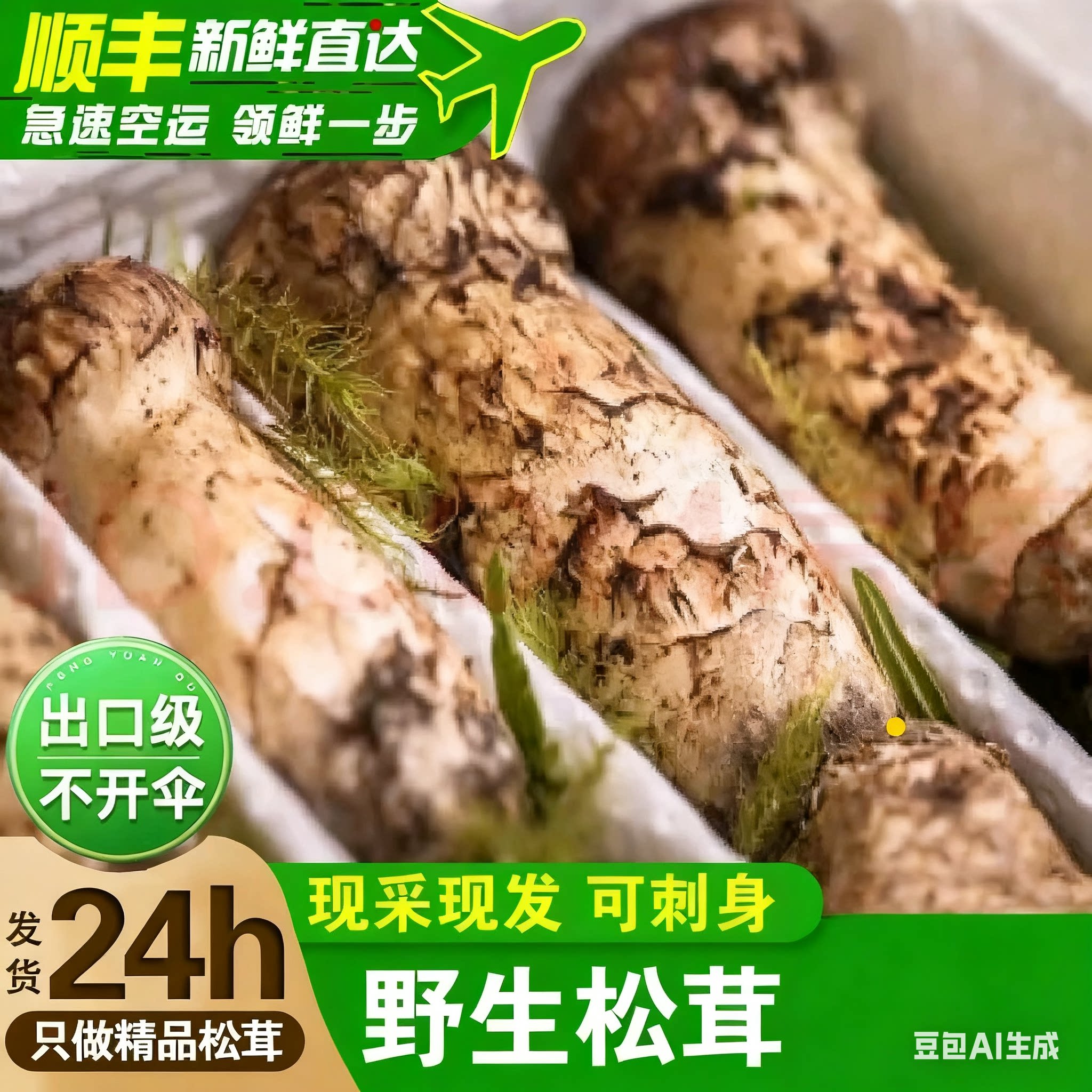 云南新鲜松茸香格里拉松茸野生菌特级未开伞出口级菌菇煲汤菌