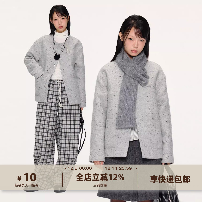 高端双面羊绒大衣小个子小香风