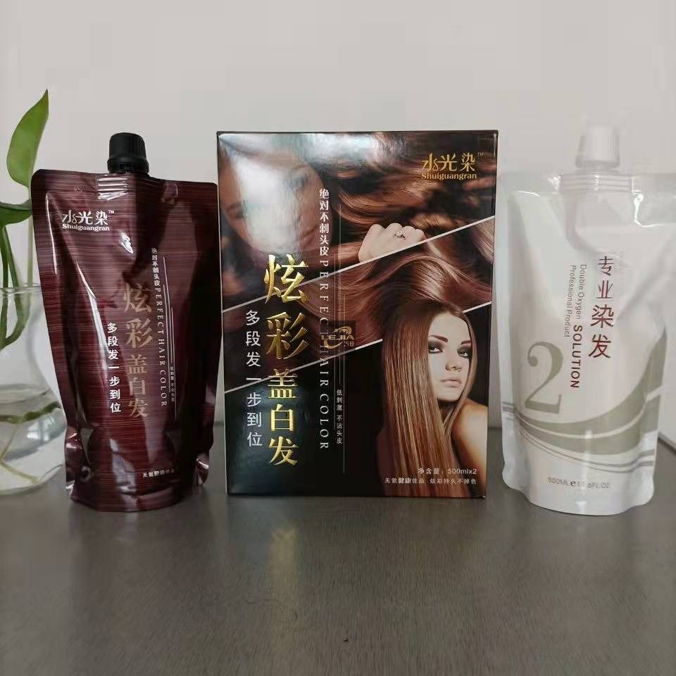 盖白发自己染多段发一步上维彩丽广州