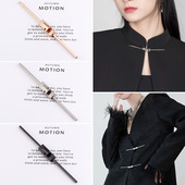 一字金属对扣唐装 汉服国风手缝扣立领大衣外套一字型锁扣箱包纽扣