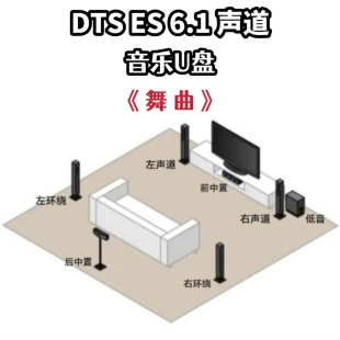DTS ES 6.1声道中文英文舞曲音乐u盘共7条音轨家用车用车载解码