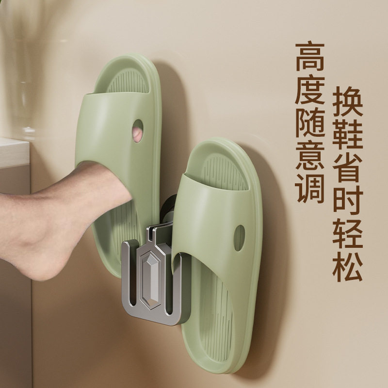 浴室免打孔真空吸盘挂架卫生间墙上拖鞋挂钩门后壁挂式吸盘拖鞋架