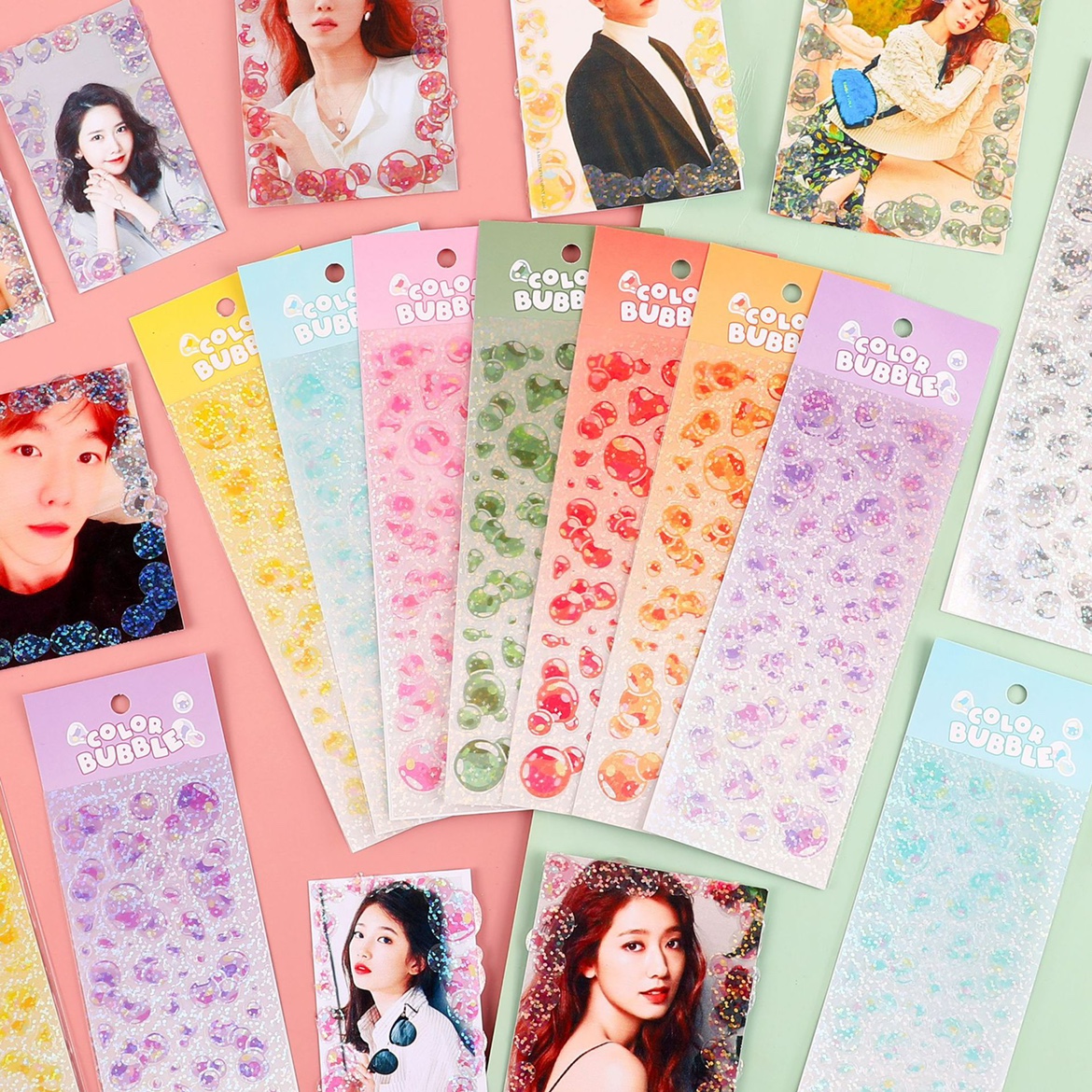 韩系咕卡防水手机小贴纸素材贴画