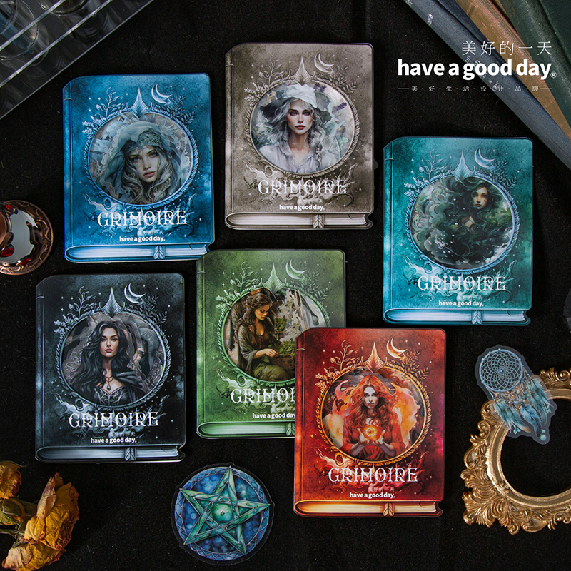 魔法书童话女巫主题手账装饰贴纸
