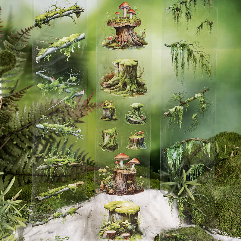 森林苔藓创意绿植青苔造景胶带贴