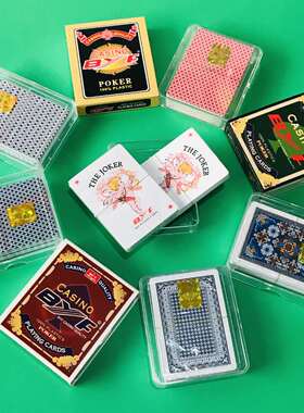 BYF百运发东北填坑塑料扑克 双面磨砂9-A帕斯八个王 白边蜜蜂12盒