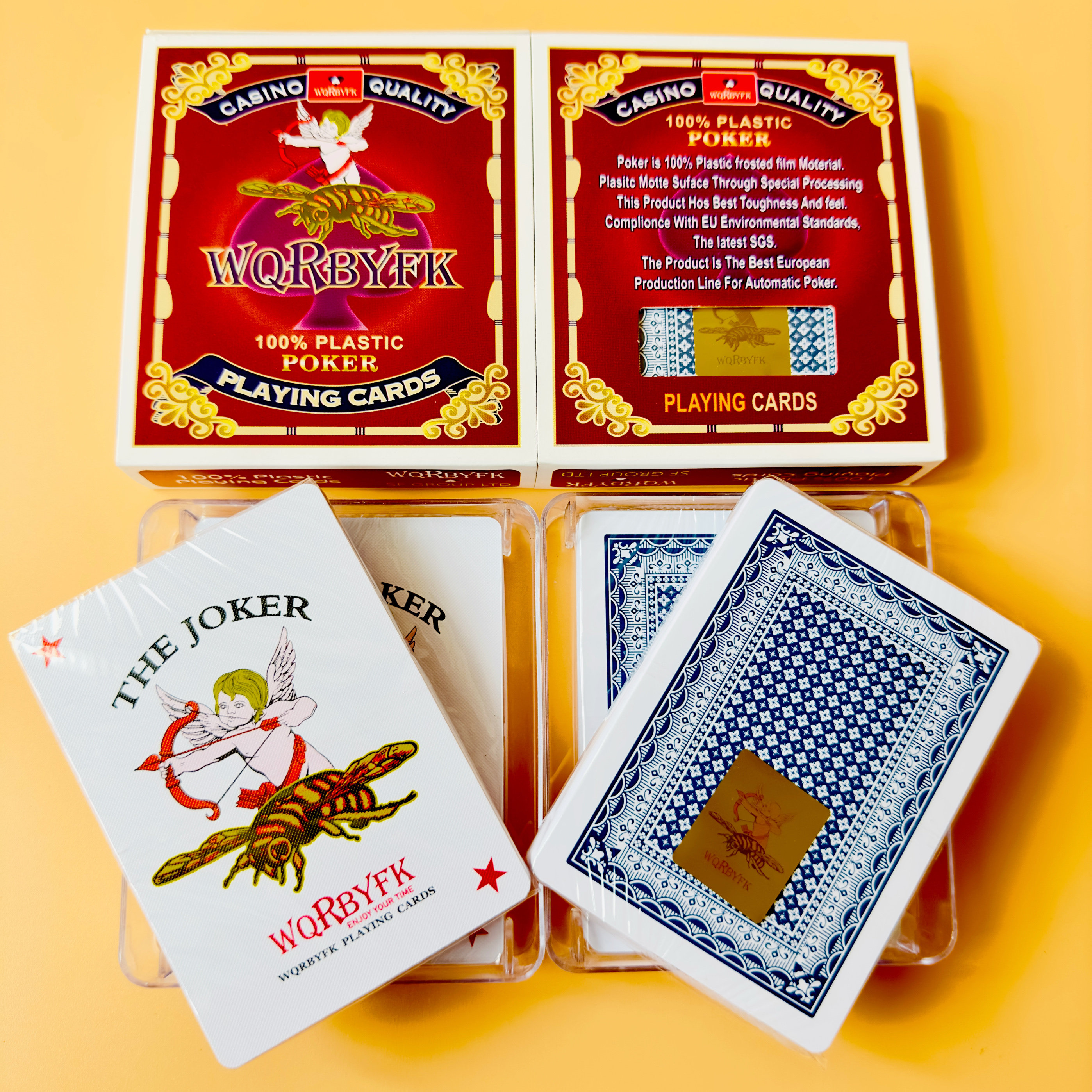 wqroyal填坑一盒两副白边扑克牌