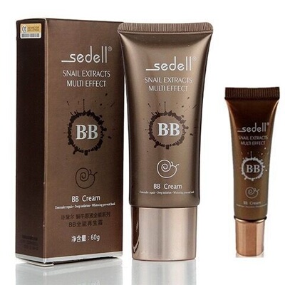 【拍1发2】诗黛尔蜗牛bb霜打底霜裸妆遮瑕保湿素颜霜初学者化妆包