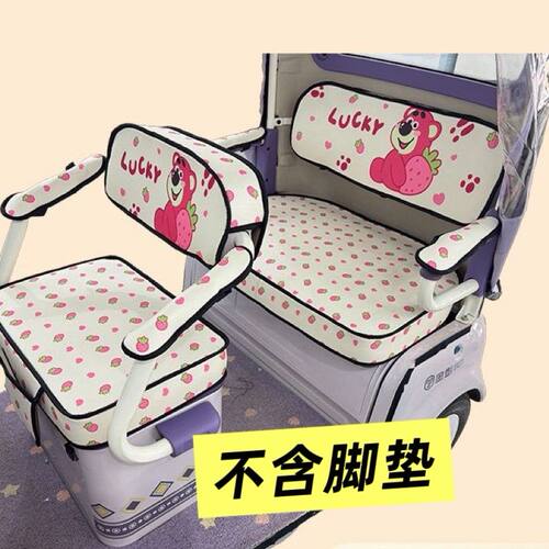 适用于五星钻豹坦途最新款电动三轮车座套，脚垫易打理