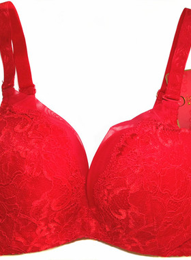嘉莉诗戴安娜文胸 20063C6 夏季 大红色 蕾丝边 刺绣文胸