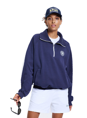 Breakpoint半拉链卫衣复古网球运动休闲宽松套头卫衣长袖运动卫衣