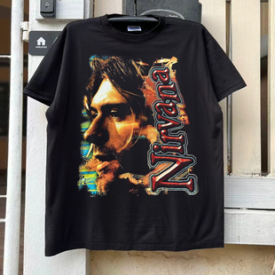 Nirvana涅槃乐队美式复古摇滚风街头潮流vintage古着欧美短袖T恤