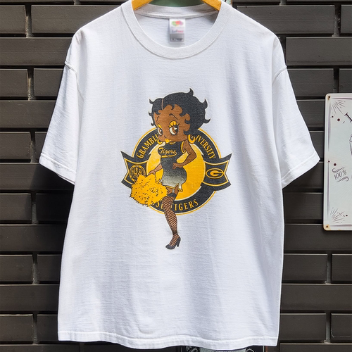 Betty Boop贝蒂娃娃美式复古卡通插画Cityboy学院风短袖T恤男潮牌