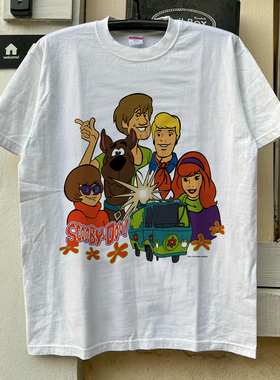Scooby.Doo经典动画主题T恤vintage古着情侣波普艺术潮牌质感半袖