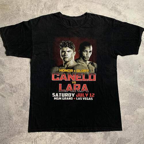 Canelo Alvarez拳击赛创意趣味潮流落肩美式复古主题短袖T恤