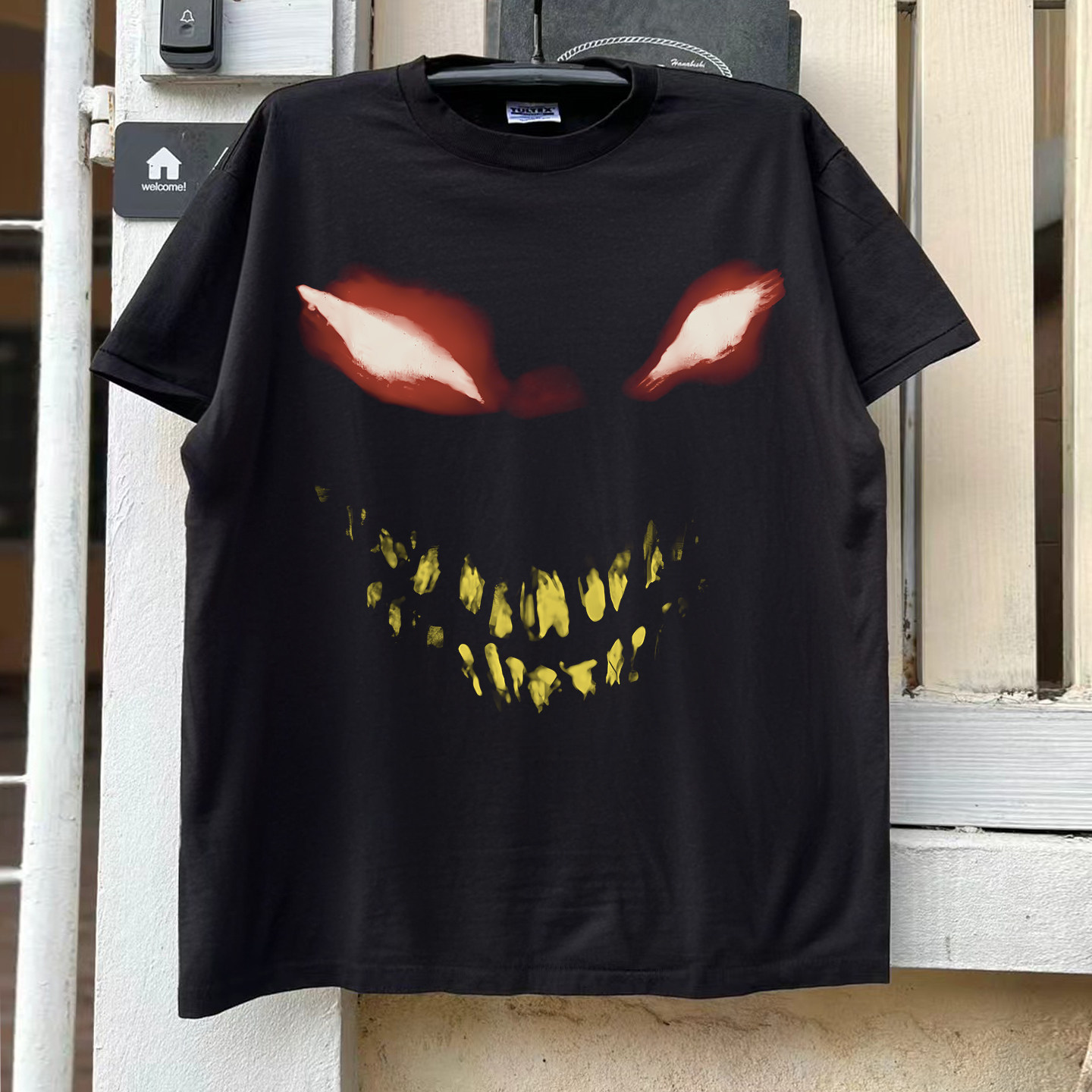 Hollywood Demons高街暗黑风vintage古着下半身失踪潮牌短袖T恤